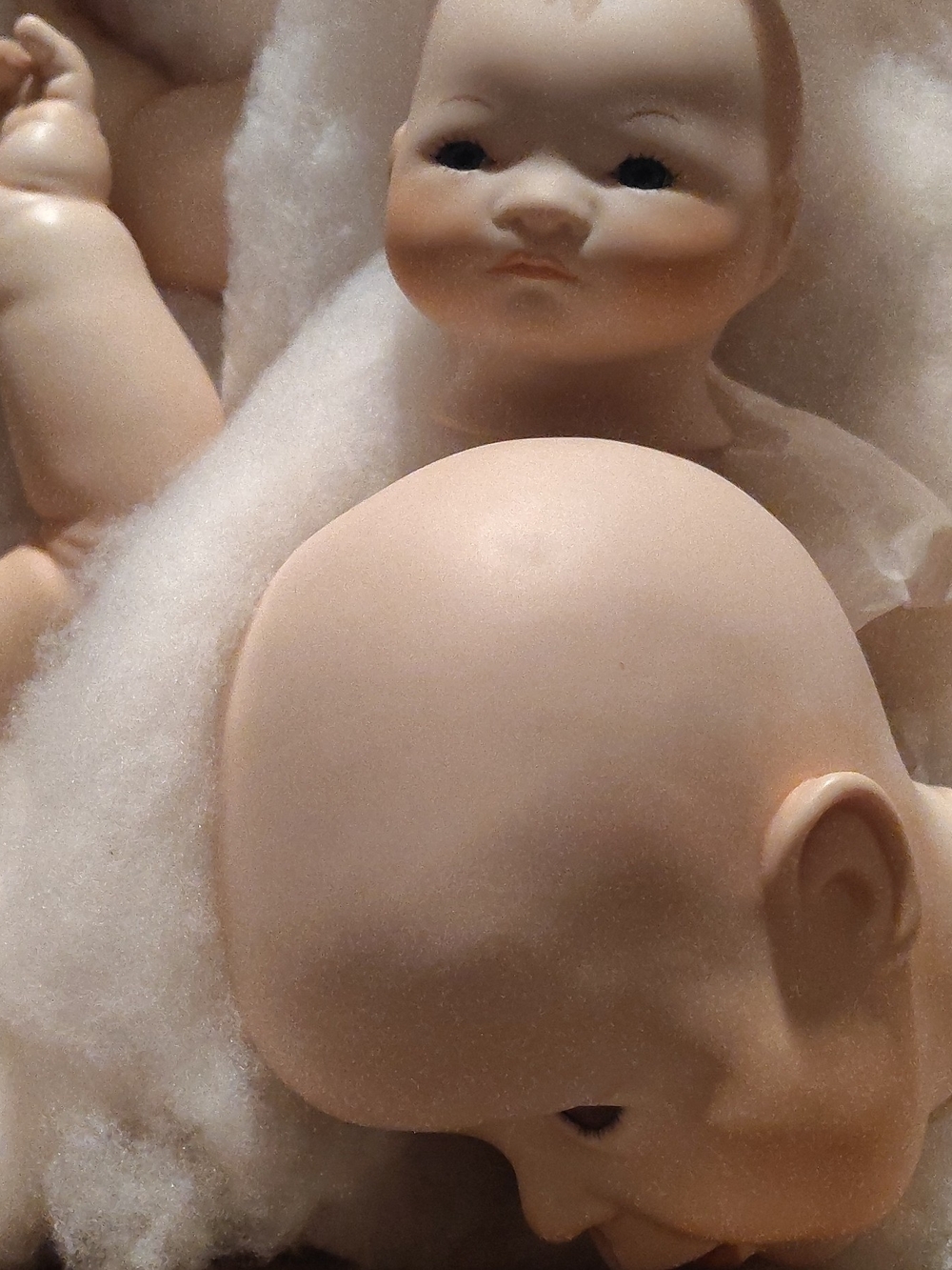 Classic Porcelain Baby Doll Head - Flesh Tone